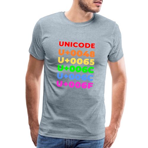 Hello, in unicode - Men's Premium T-Shirt