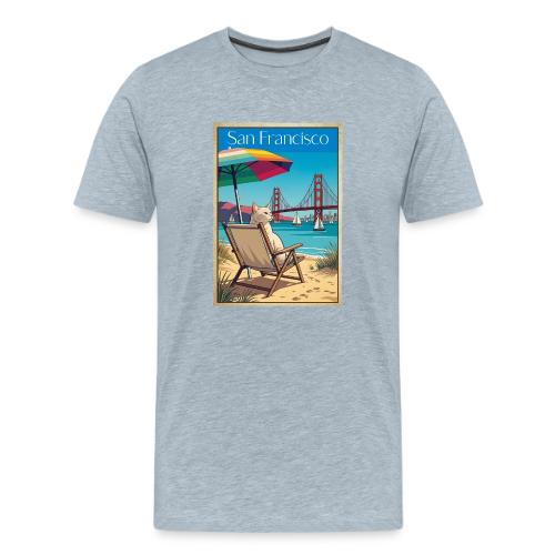 San Francisco Beach Cat - Men's Premium T-Shirt