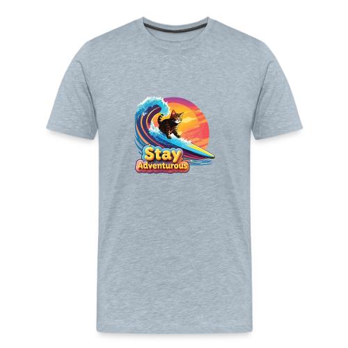 Surfing Kitten Adventure - Men's Premium T-Shirt