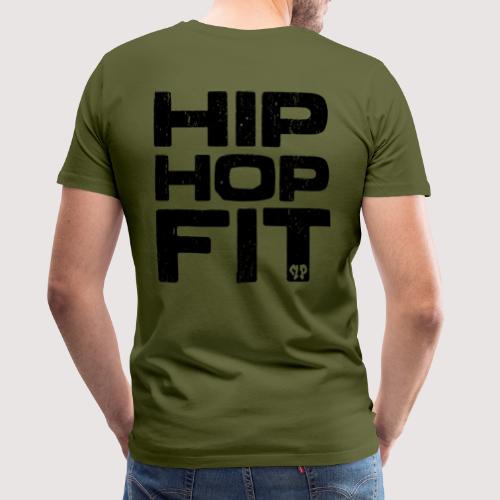 Hip-Hop Fit logo (Black distressed) - Men's Premium T-Shirt