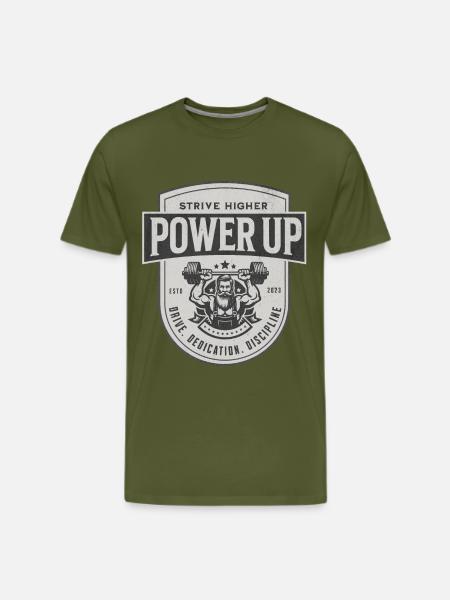 STRIVE HIGHER . - Men's Premium T-Shirt - olive green