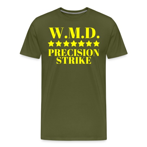 W.M.D. Precision Strike (7 stars) in Yellow font - Men's Premium T-Shirt