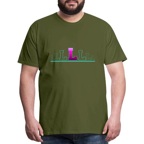 Letter L – Capital Varsity Alphabet Monogram - Men's Premium T-Shirt