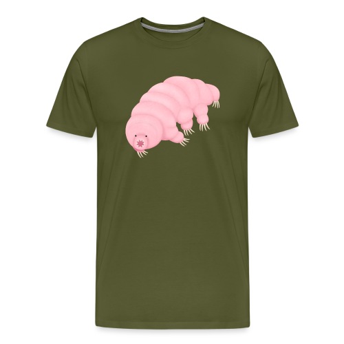 Cute pink tardigrade water bear cartoon - Men's Premium T-Shirt