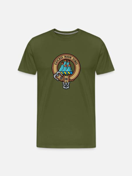 Clan MacKenzie Crest - Men's Premium T-Shirt - olive green
