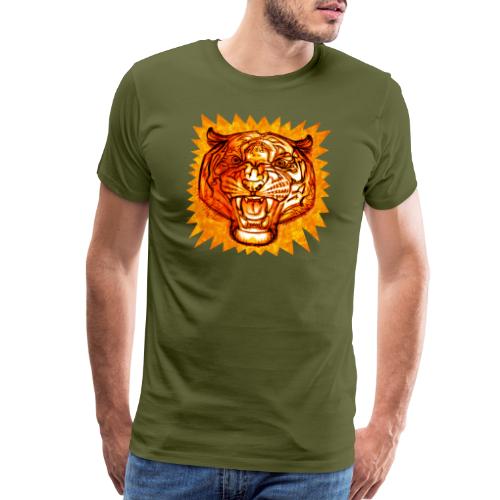 Snarling tiger - Men's Premium T-Shirt