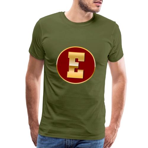 Letter E – Capital Varsity Alphabet Monogram - Men's Premium T-Shirt