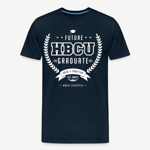 Future HBCU Graduate - Men's Ivory and Navy T-shir - Men's Premium T-Shirt