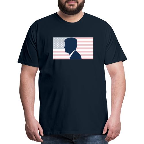 JFK With Flag - Men's Premium T-Shirt