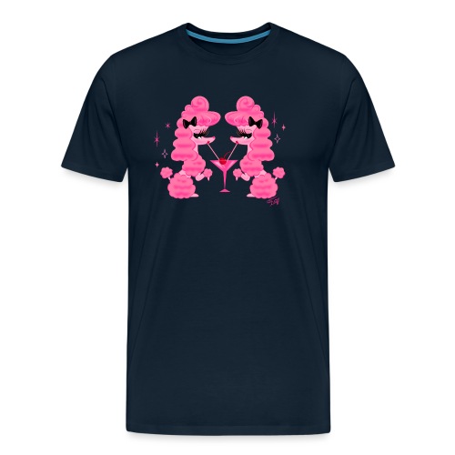 Two Pink Poodles and Martini - Men's Premium T-Shirt