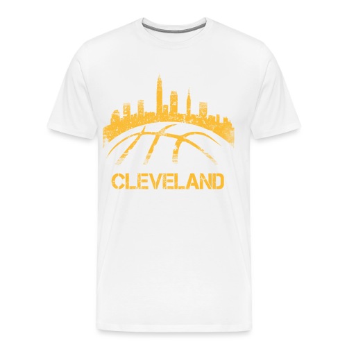 Cleveland Basketball Skyline - Men's Premium T-Shirt