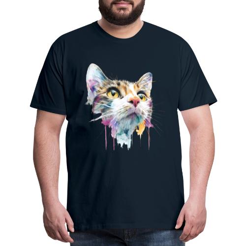 Chromatic Cat Splash - Men's Premium T-Shirt