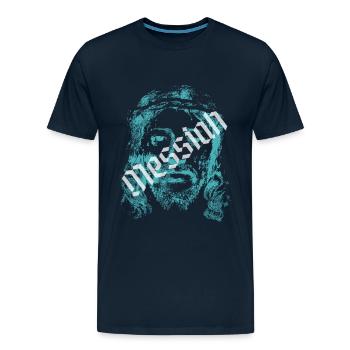 Messiah - Men's Premium T-Shirt - deep navy - Front - Liam (192cm)