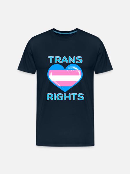 TRANS RIGHTS - Men's Premium T-Shirt - deep navy