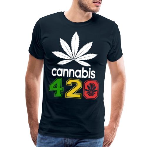 Humorous 420 Authentic Herb Weed Marijuana Design - Men's Premium T-Shirt