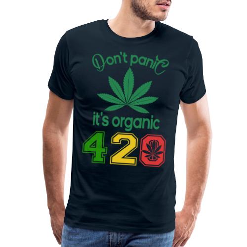 Joshing 420 Organic Herb Weed Marijuana Design - Men's Premium T-Shirt