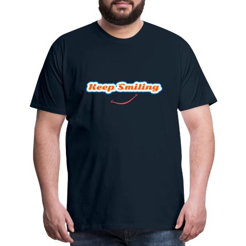 Keep Smiling Positive Vibes Graphic - Men's Premium T-Shirt
