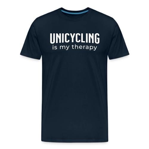 Unicycling Is My Thearpy - Men's Premium T-Shirt