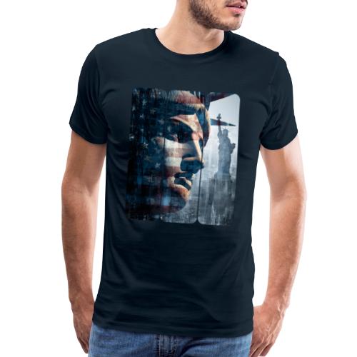 USA: Liberty in Three Visions - Men's Premium T-Shirt
