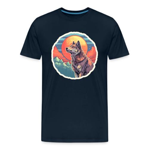 Majestic Wolf Moon - Men's Premium T-Shirt
