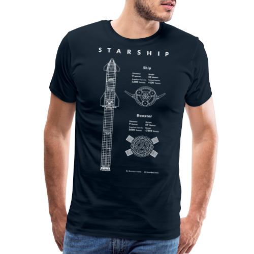 Starship Blueprint 2022 - Dark - Men's Premium T-Shirt