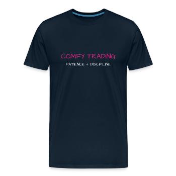 Comfy Trading v2 - Men's Premium T-Shirt - deep navy - Front - Liam (192cm)