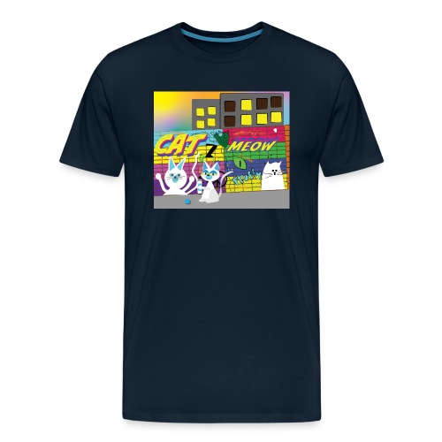 Street art cat - Men's Premium T-Shirt