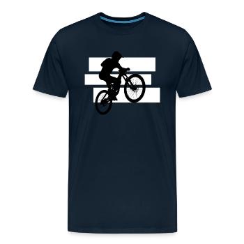 bicycle - Men's Premium T-Shirt - deep navy - Front - Liam (192cm)