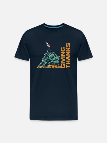 Giving Thanks - Men's Premium T-Shirt - deep navy