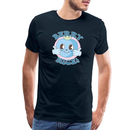Berry Nice! Cute Blueberry Thumbs Up - Men's Premium T-Shirt