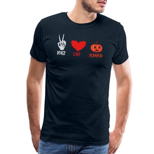 Peace Love Pumpkin Trick Or Treating Scary gifts - Men's Premium T-Shirt