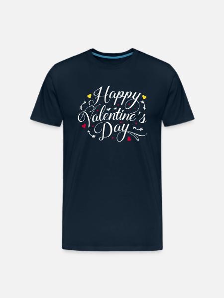 Happy Valentine's Day - Men's Premium T-Shirt - deep navy