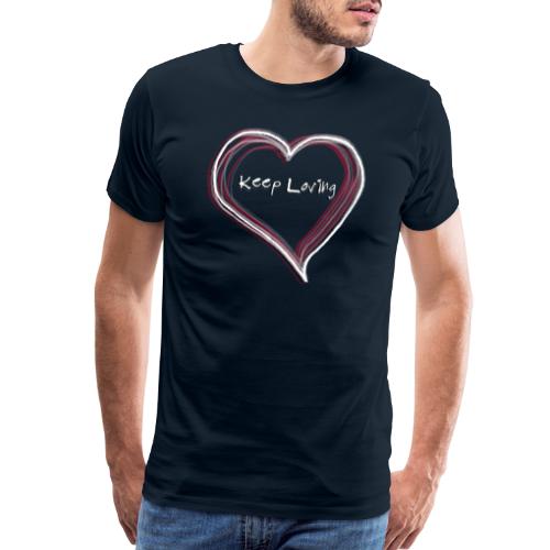 Keep Loving Hand Drawn Heart - Men's Premium T-Shirt