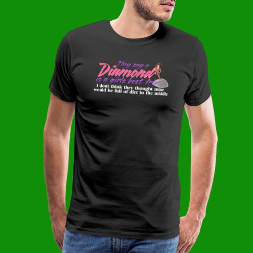 Softball Diamond is a girls Best Friend - Men's Premium T-Shirt