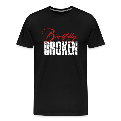 Beautifully Broken red white - Men's Premium T-Shirt