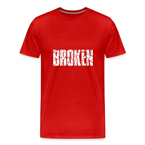 Beautifully Broken red white - Men's Premium T-Shirt