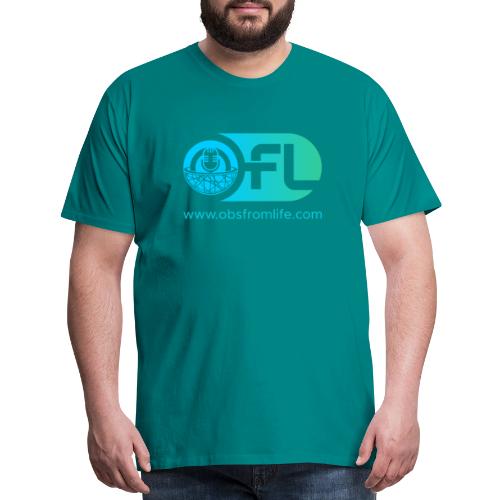 Observations from Life Logo with Web Address - Men's Premium T-Shirt
