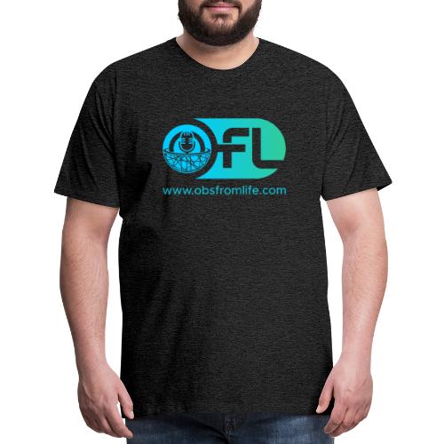 Observations from Life Logo with Web Address - Men's Premium T-Shirt