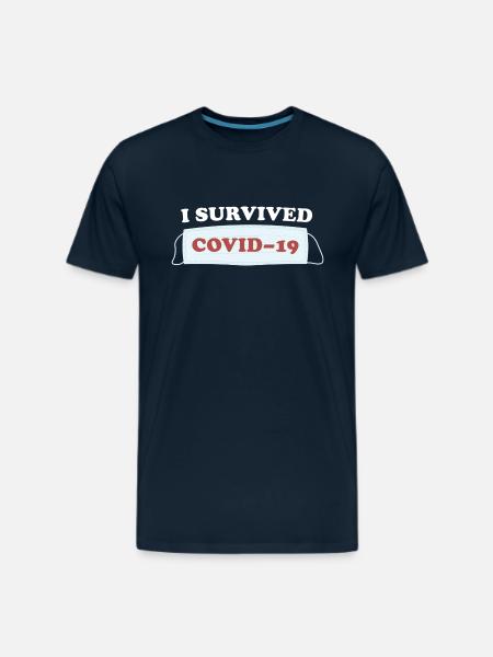 I SURVIVED COVID19 blue - Men's Premium T-Shirt - deep navy