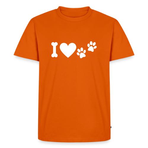I Love Dog Prints - Men's Premium T-Shirt