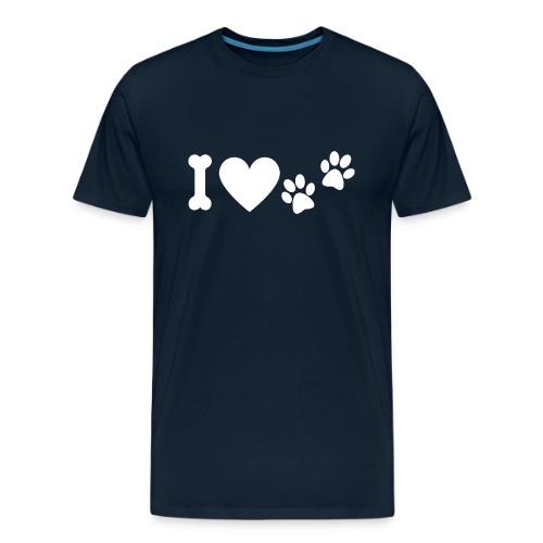 I Love Dog Prints - Men's Premium T-Shirt