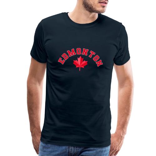 Edmonton with maple leaf - Men's Premium T-Shirt