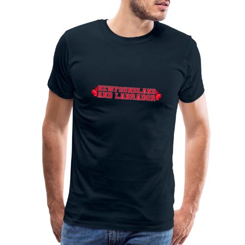Newfoundland and Labrador with maple leaf - Men's Premium T-Shirt