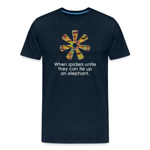 Ananse Ntentan - Spider's Web Adinkra Symbol - Men's Premium T-Shirt