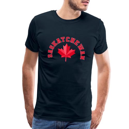 Saskatchewan with maple leaf - Men's Premium T-Shirt