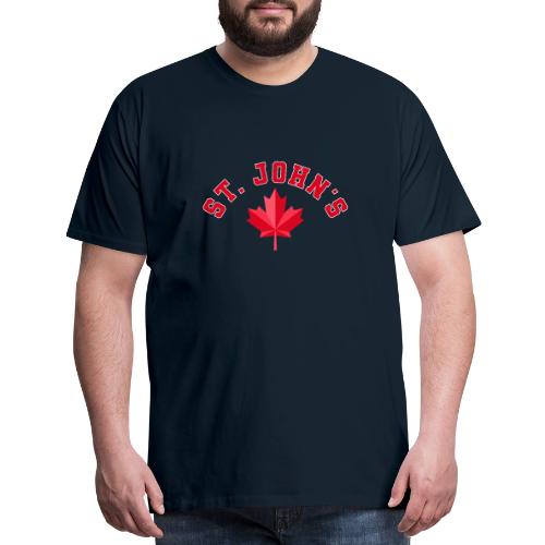 St. John's with maple leaf - Men's Premium T-Shirt