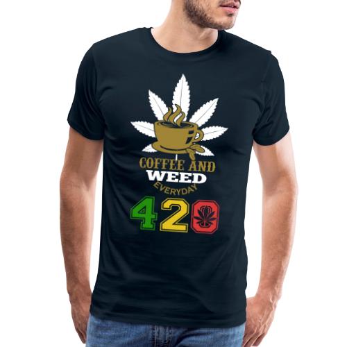 2024 420 Coffee & Smoke Weed Marijuana Design - Men's Premium T-Shirt