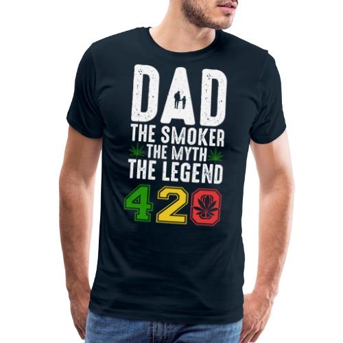Gleeful Smoking dad The smoker the myth the legend - Men's Premium T-Shirt
