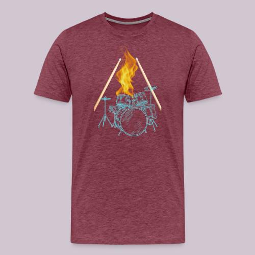 Drums on Fire - Men's Premium T-Shirt