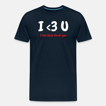 I less than three you - Premium T-shirt for men